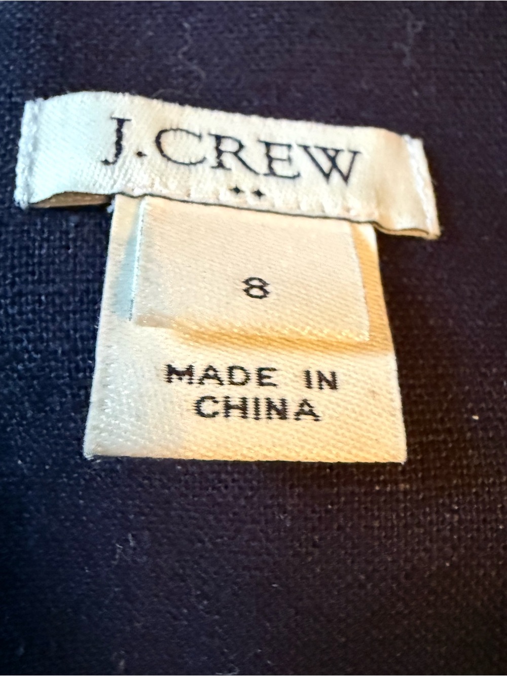J.Crew Navy & White Linen Cotton Skirt Suit Set – Size 8 - Picture 3 of 7